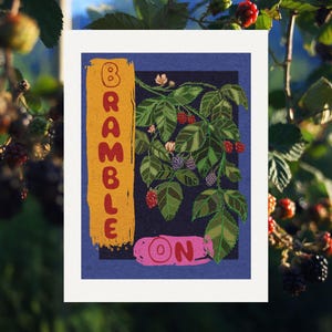 Blackberry print, blackberry art, blackberry bramble, bramble berry, blackberry bush, bramble patch, blackberry designs