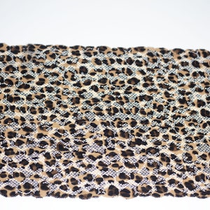 9&quot; Leopard Print Stretch Lace Trim