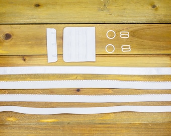 Bra Making Findings Kit in White