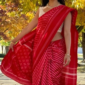 Pure silk handwoven ikkat saree