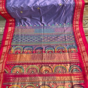Lambani embroidery saree