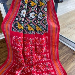 Pure silk handwoven ikkat saree