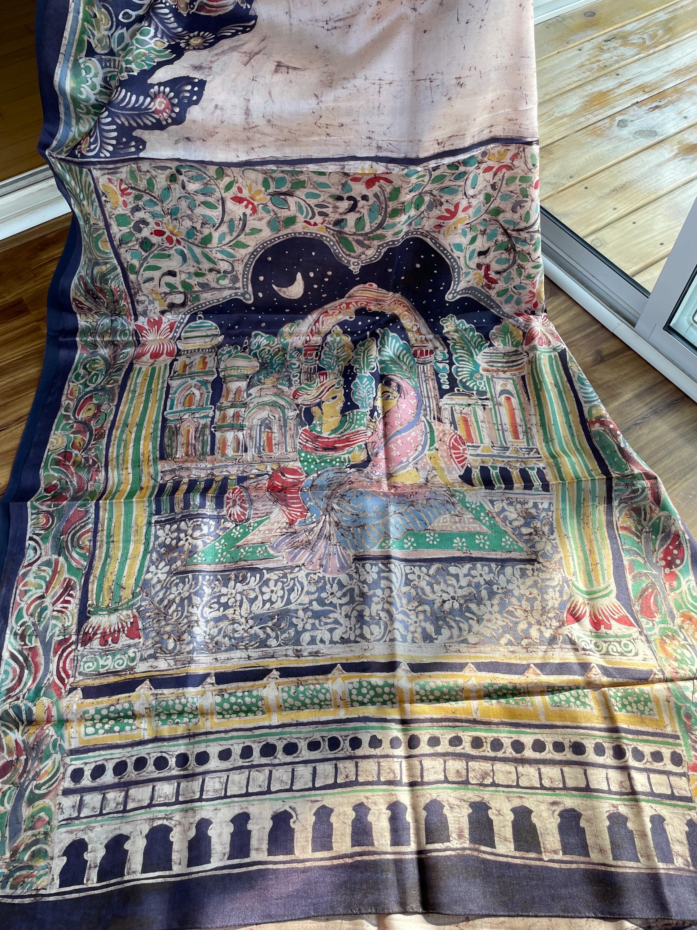 Pure silk batik Saree