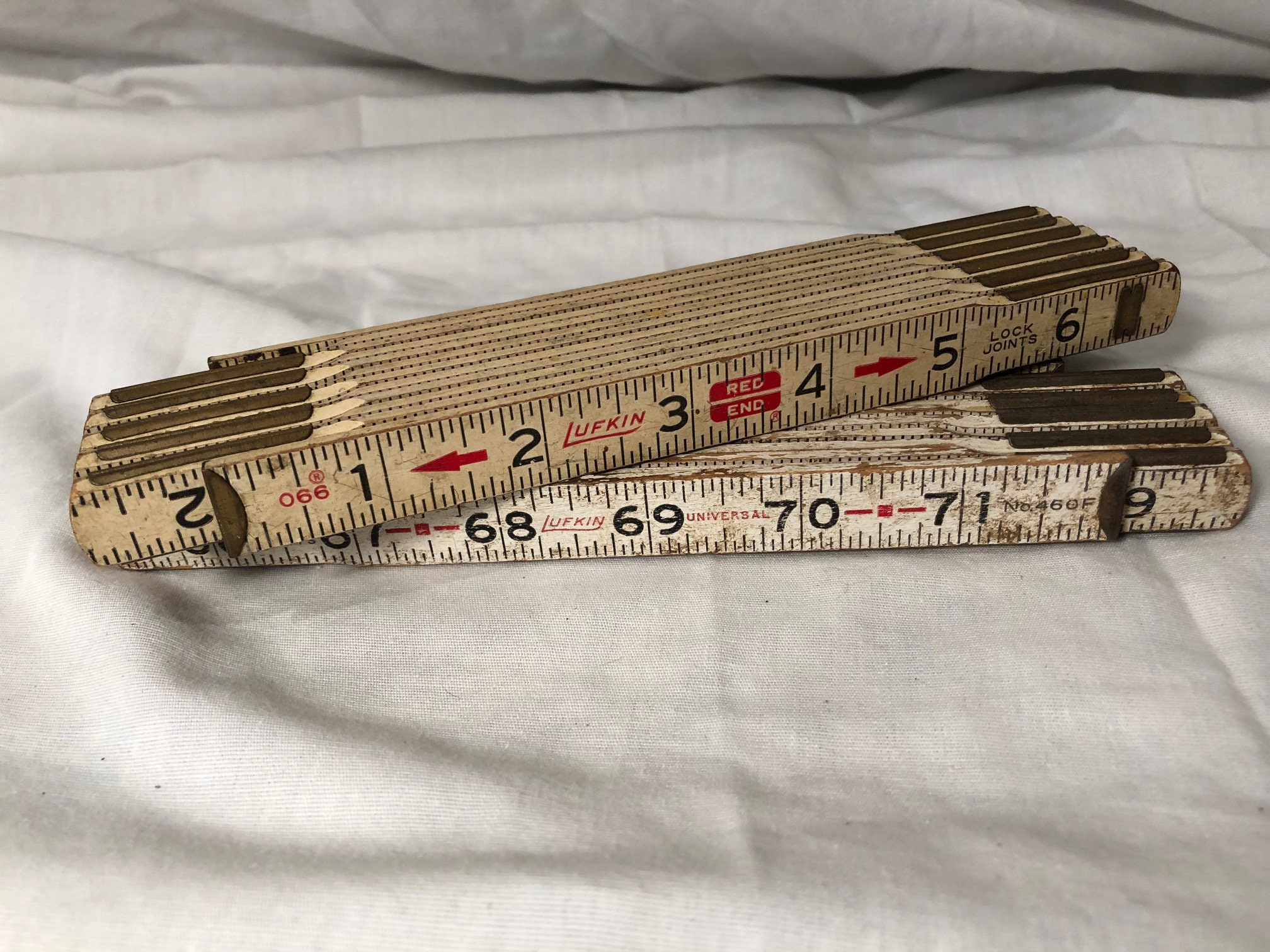 Vintage Folding Yardsticks by Lufkin set of 2 Etsy