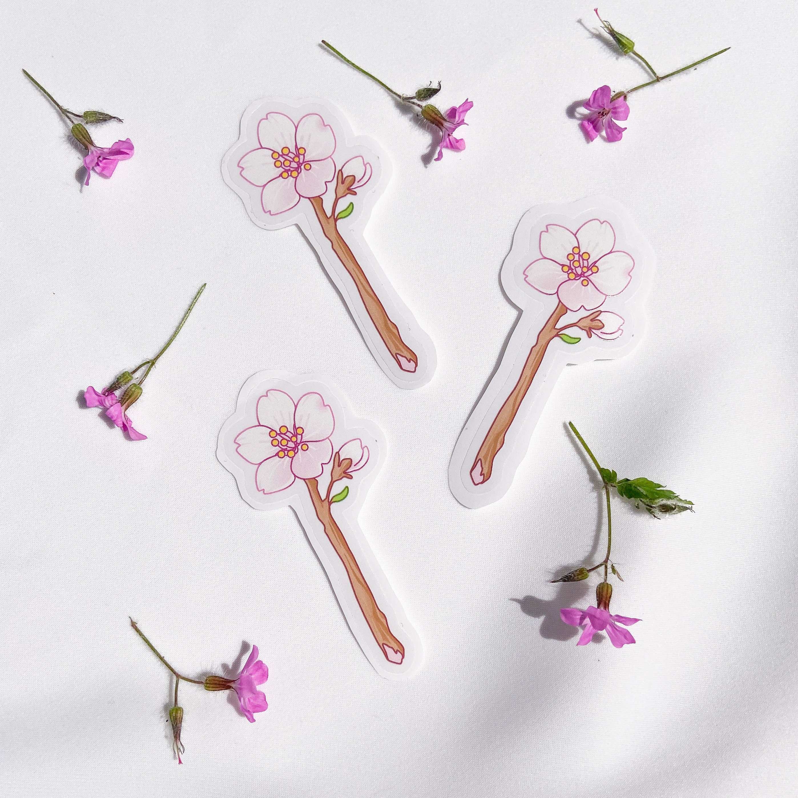 Sakura Cherry Blossom Branch Sticker ACNH Wand Clear Vinyl Etsy