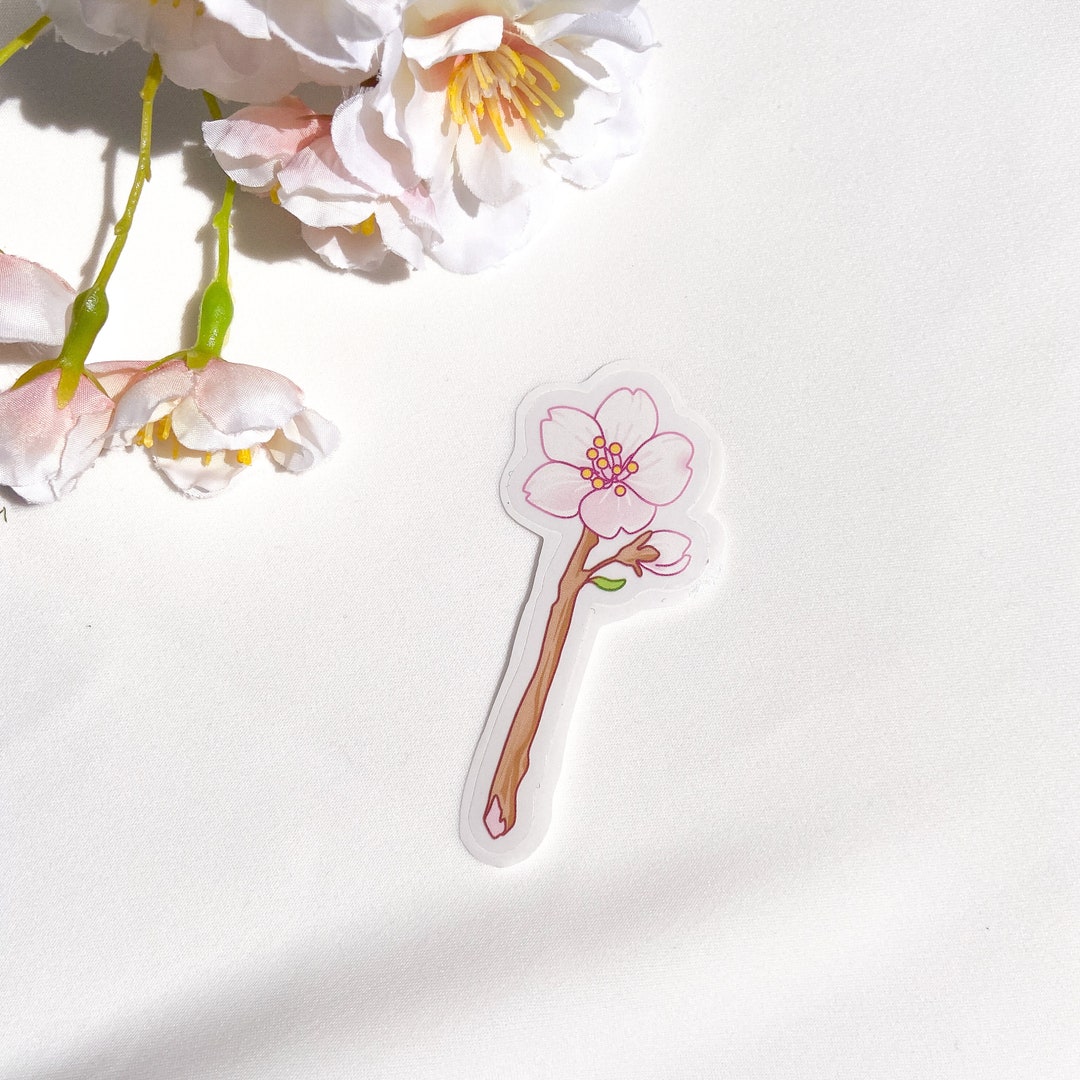 Sakura Cherry Blossom Branch Sticker ACNH Wand Clear Vinyl Decals Etsy
