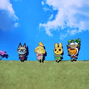 Villager Origami Enamel Pins