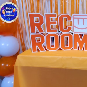 RecRoom Theme 3D Letters | Party Decor | Birthday