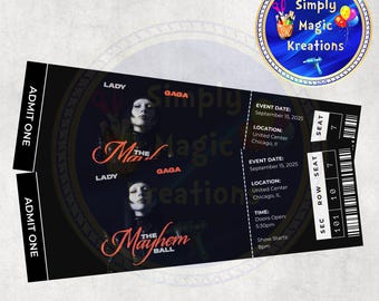 Custom Souvenir Ticket | Concert Souvenir Ticket | Personalized Keepsake