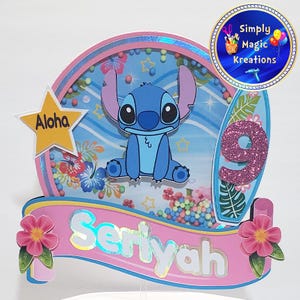 Stitch Cake Topper  | Birthday Cake Topper | Shaker Cake Topper | 3D Cake Topper