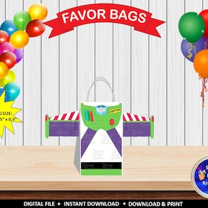 Spaceman Buzz Lightyear Favor Bag Fronts