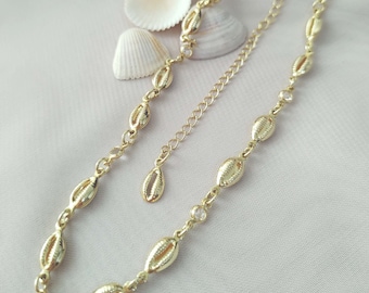 Gold-plated Cowrie Shell Choker