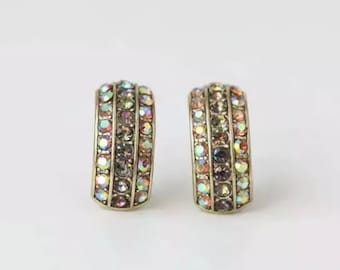 Heidi Daus ”Chain of Events“ AB Crystal Hoop Earrings