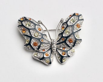 Rare Nolan Miller's Metropolitan Enamel Butterfly Pin