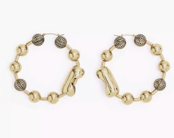 Marc Jacob the Monogram Ball Chain Hoop