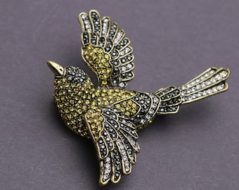 Heidi Daus "Sparkling Swallow” Red Crystal Bird Pin