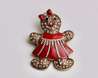 Heidi Daus Gingerbread Girl Pin