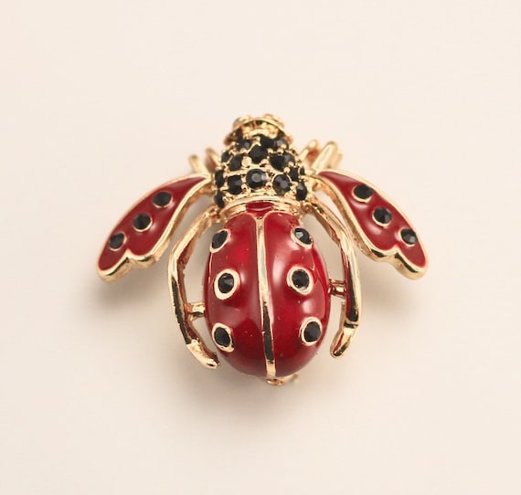 Ladybug Marienkäfer Cabochon Ohrringe für Kinder Ohrclips Clips schwarz rot 