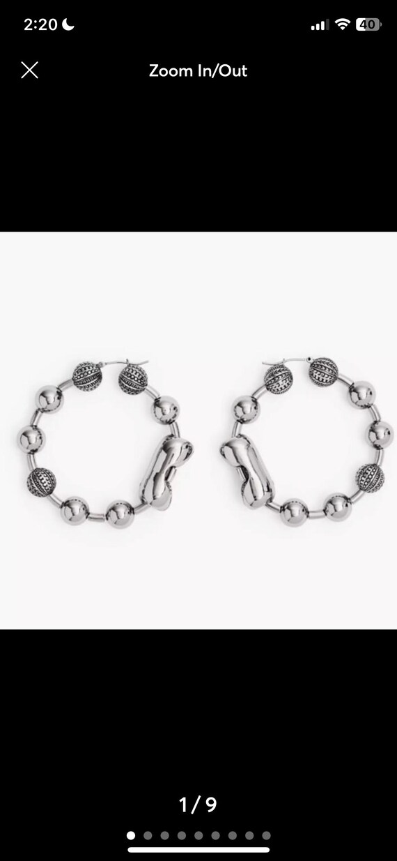 [MARC JACOBS]★Chain hoop earring リングピアス★ Marc Jacob the Monogram Ball Chain Hoop - Etsy