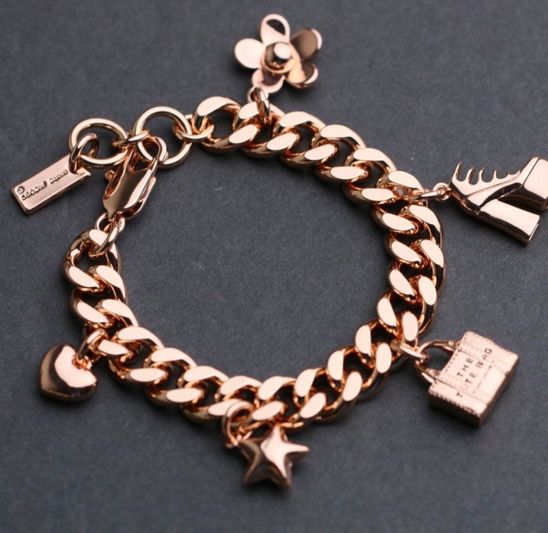 Marc Jacobs the Mini Icon Charm Bracelet in Rose Gold - Etsy