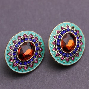 Heidi Daus &quot;Happy Elephant&quot; Crystal and Enamel Earrings