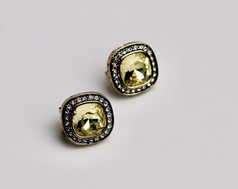 Heidi Daus Etoile Elegance Honey Color Petite Button earrings