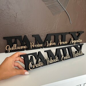 Décoration Family 40 cm prénoms en bois image 6