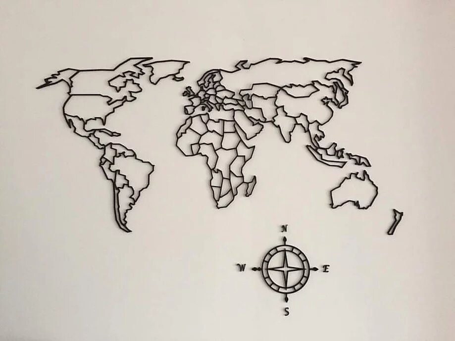 Carte Map Monde en Bio Plastique