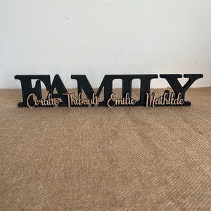 Décoration Family 40 cm prénoms en bois image 3
