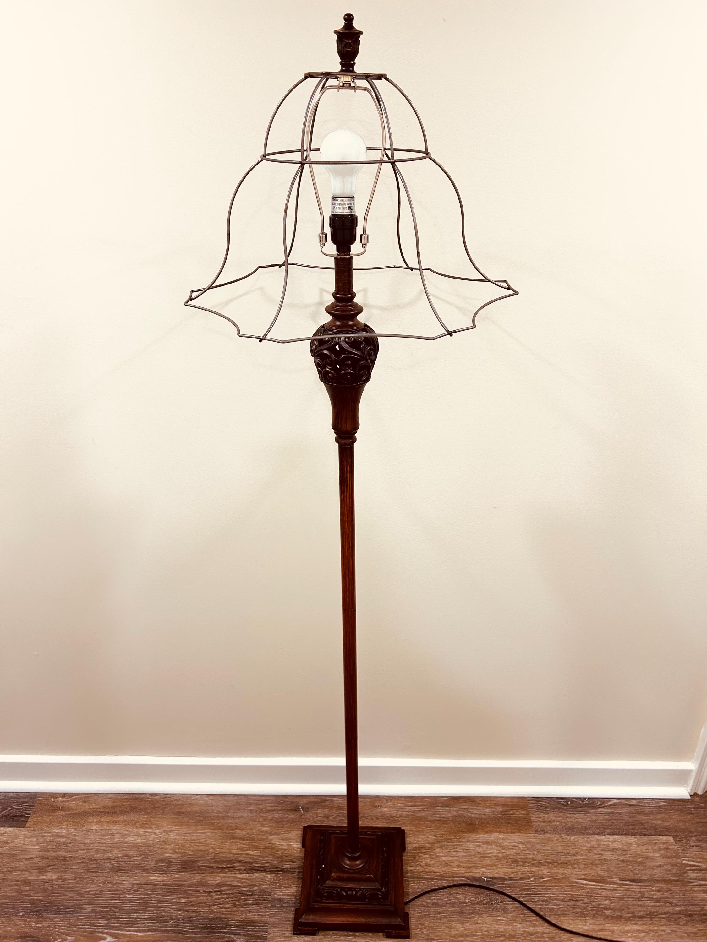 Wire Lampshade Frame – Victorian Metal Frame for Lamp Making (18 
