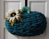 Teal pumpkin door hanger, Halloween and Fall decor