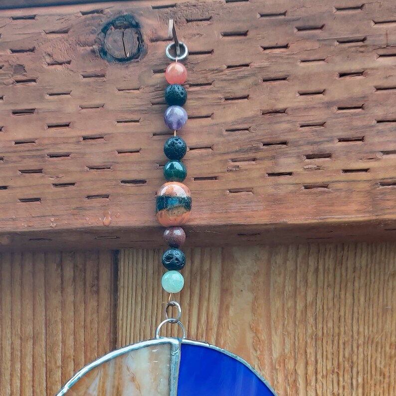 Peace Sign Suncatcher Round Shaped Suncatcher Stained Glass Etsy