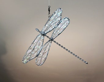 Dragonfly window decoration, dragonfly Suncatcher, Unique dragonfly gift, glass art, lucky dragonfly