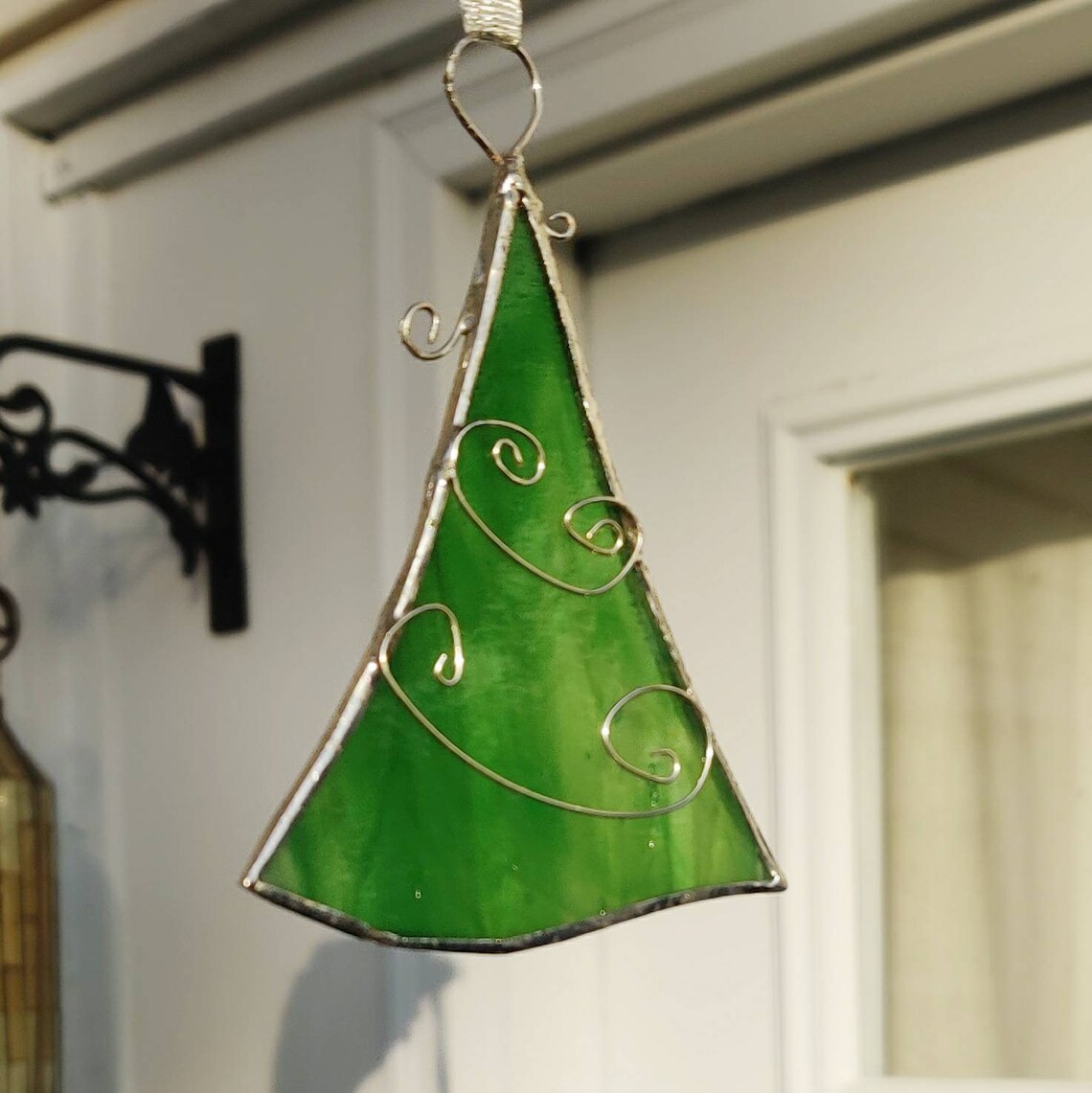 Glass Tree Ornament Stained Glass Tree Tree Window Ornament Etsy