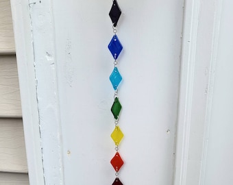 Glass Chakra Suncatcher: Simple Window Decoration, Yoga Gift