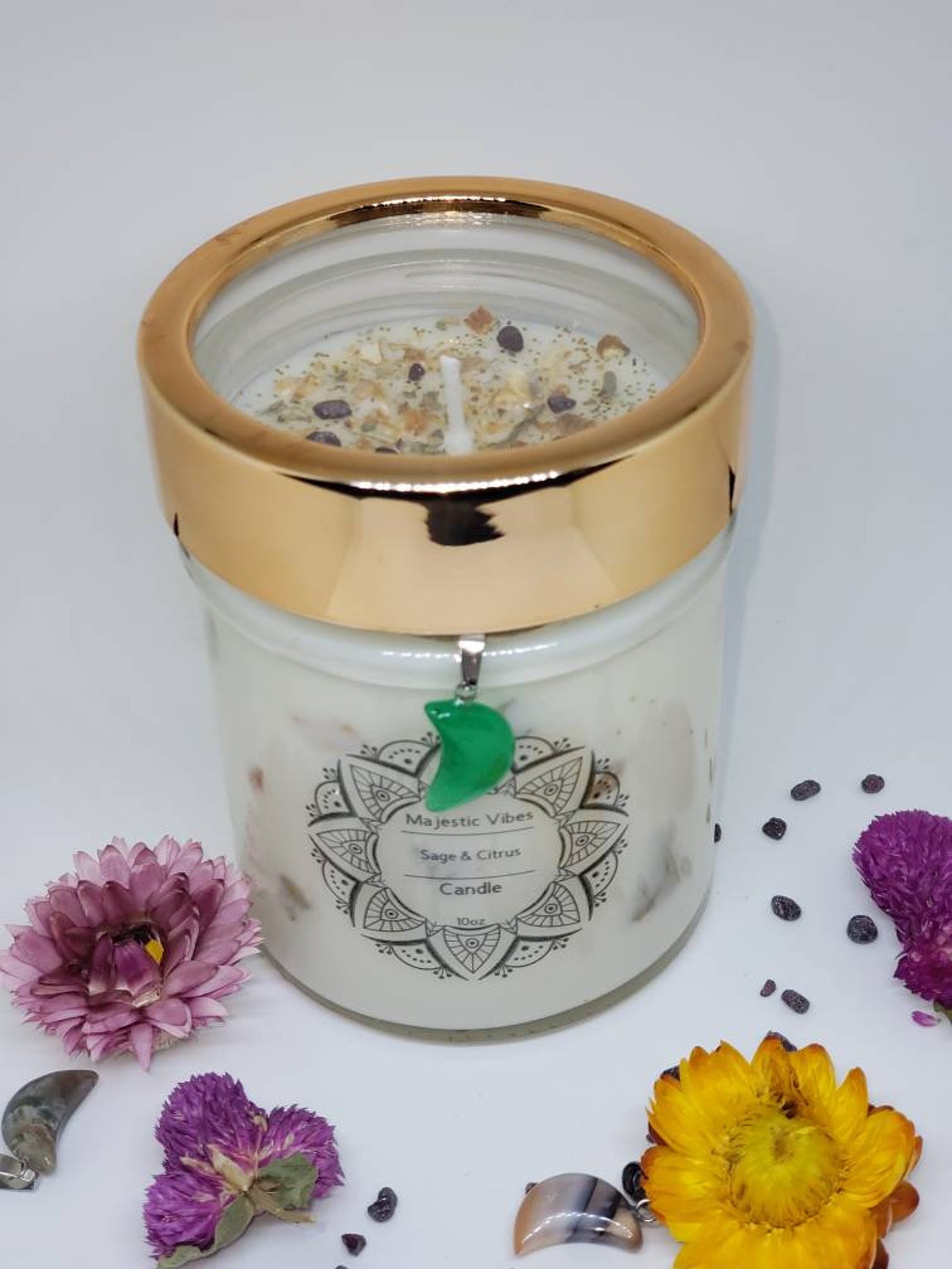 Sage & Citrus Scented Candle 10oz Candle Soy Candle All Etsy