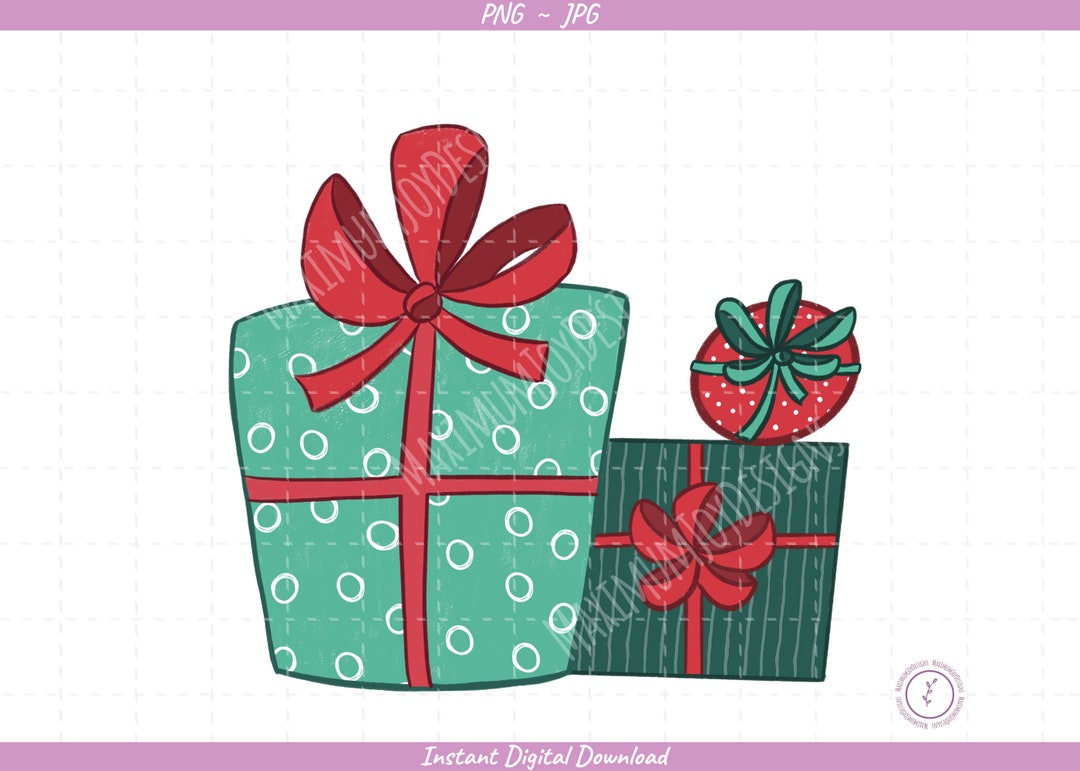 Christmas Gifts Sublimation PNG Design / Wrapped Gifts / Hand - Etsy
