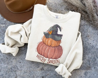 Witchy Season Sublimation Clip Art / Witch Hat with Pumpkins / Hand Drawn / Digital Download