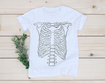 Skeleton Outline Sublimation Clip Art / Halloween Skeleton Drawing / Hand Drawn / Digital Download