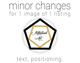 Minor Changes Add-on for a Single Item, No-Credit, Clipart, Digital Paper Cards, Planner, Wall Art Prints