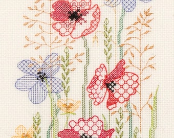 Bothy Threads Kreuzstich-Set 'Knit One Purrrl One' – Komplett Mit Stoff, Garn & Anleitung