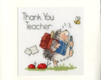 Bothy Threads Thank you Teacher Cross Stitch Card School's Out XGC14