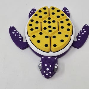 Purple Passion Fruit Turtle Sensory Fidget Toy – Stress Relief Clicker for Kids & Adults, 3D Printed Tactile Tool