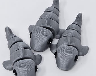 3D Printed Articulated Shark Fidget Toy: Sensory Stress Relief