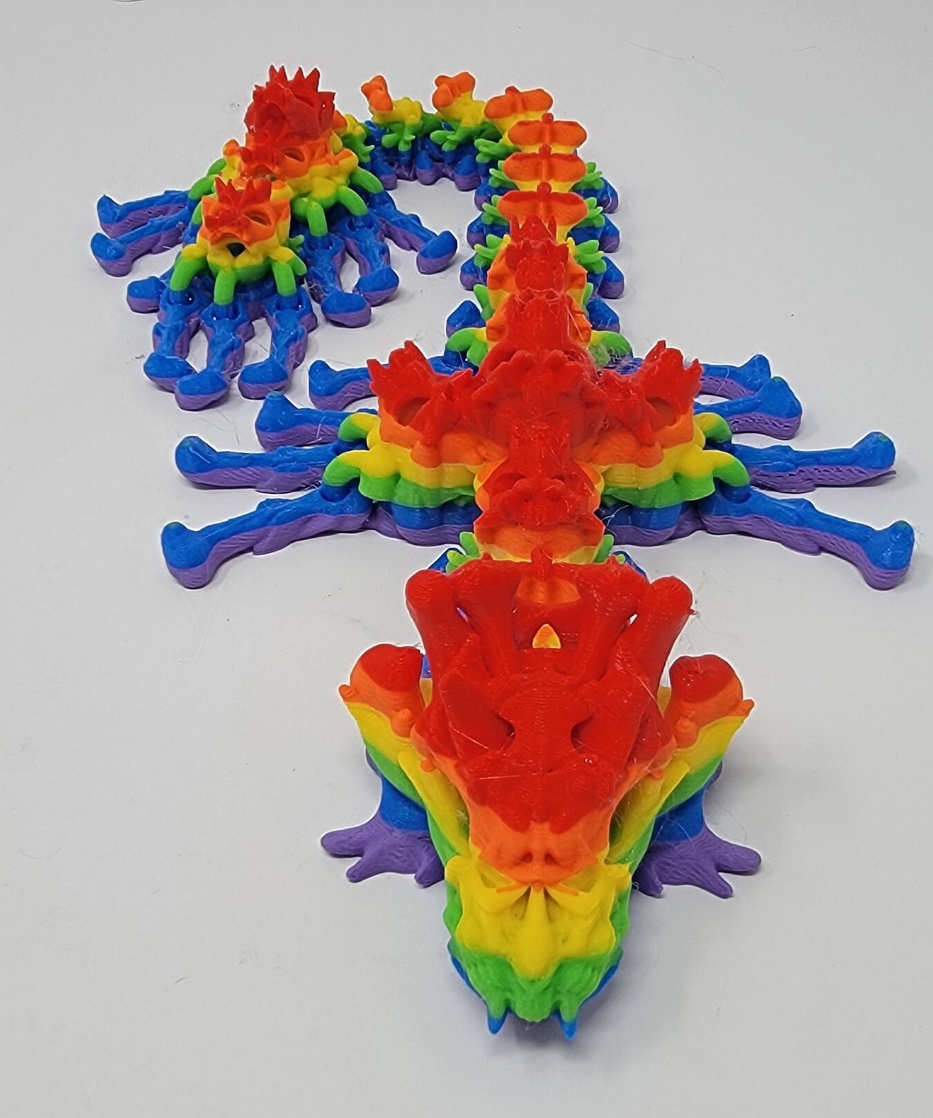 3D Printed Articulated Pride Dragon: Flexible Fantasy Decor - Etsy