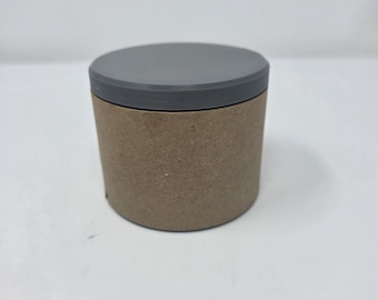Upcycled Cardboard Tube Storage Container with 3D Printed Ends, Custom Color Organizer Made from Reused 3D Filament Spools