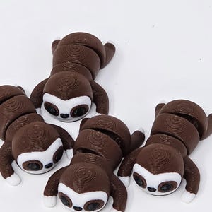 Sloth Fidget  – 3D Printed Sensory Toy for Stress Relief, Cute Flexible Sloth Gift for Kids & Adults