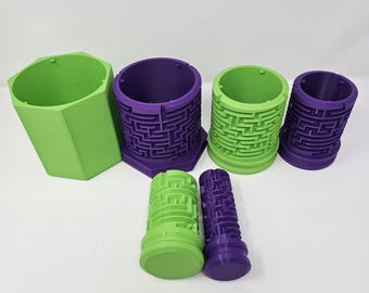 3D Printed Hexagon Maze Puzzle Box: Interactive Storage Container