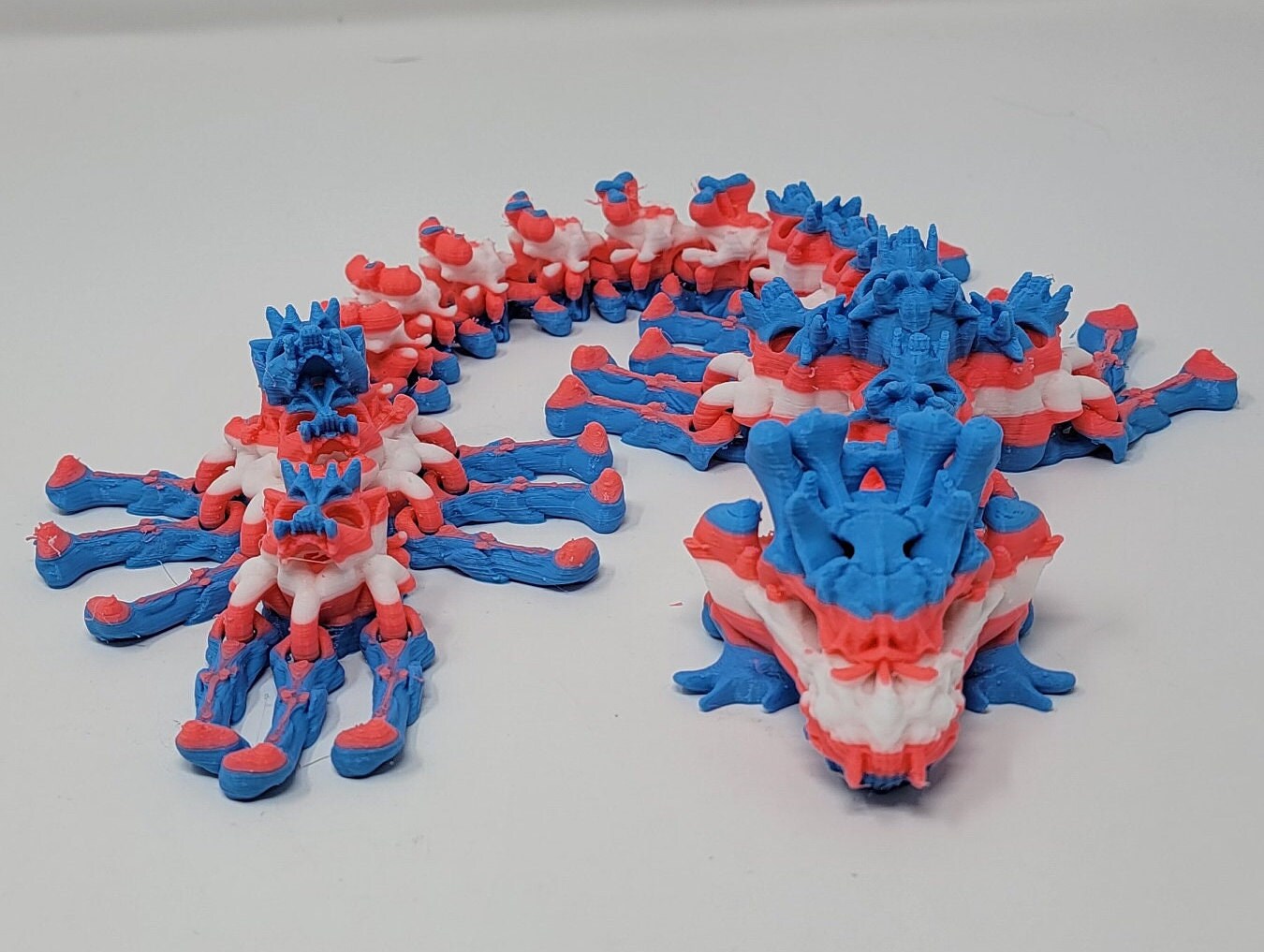 3D Printed Articulated Pride Dragon: Flexible Fantasy Decor - Etsy