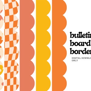 Printable Groovy Borders (Bulletin Board) - 5 Designs Included | Groovy Bulletin Board | Back to School Borders